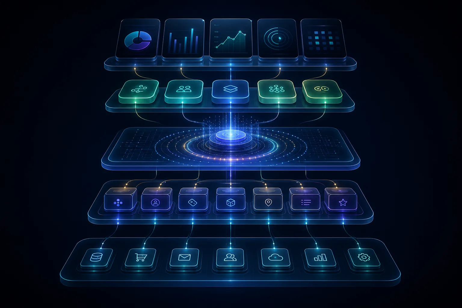 Abstract platform architecture map for Signal & Spark